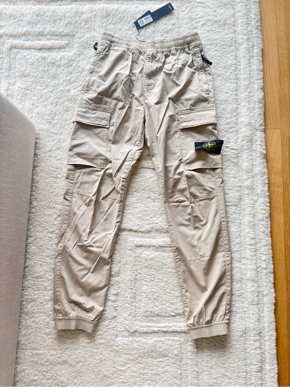 Stone Island Beige Cargo Jogger Pants